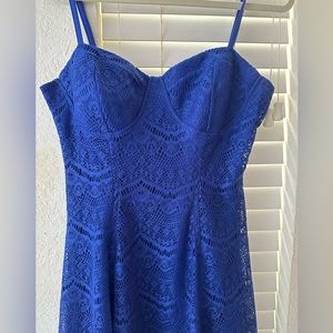 Material Girl blue lace dress
